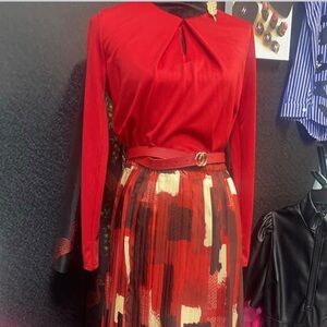 HER Pleated Red❤️❤️❤️Skirt Sz PM